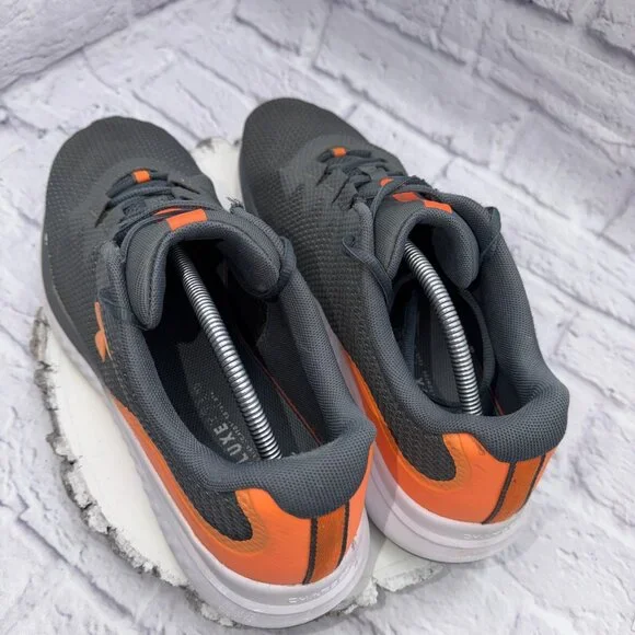 Under Armour Charged Impulse Running Shoes Men's 13 Gray Orange Athletic Sneaker - Picture 5 of 11